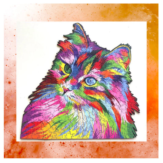 Puzle gato colores