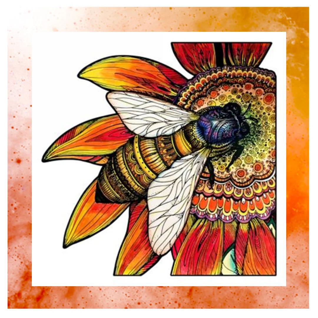 Puzle abeja en flor