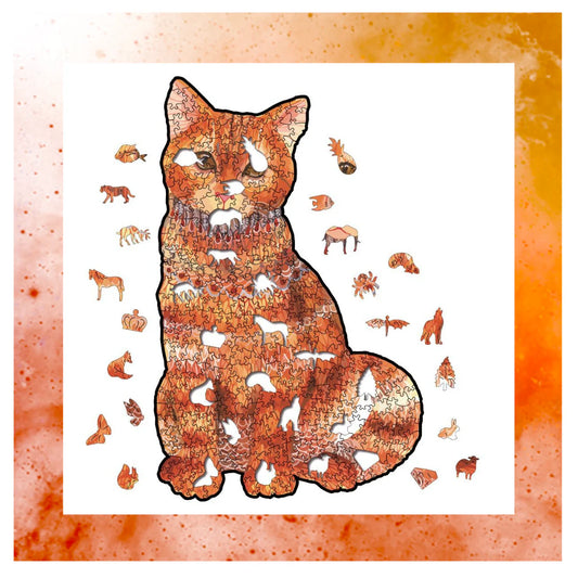 Puzle gato naranja